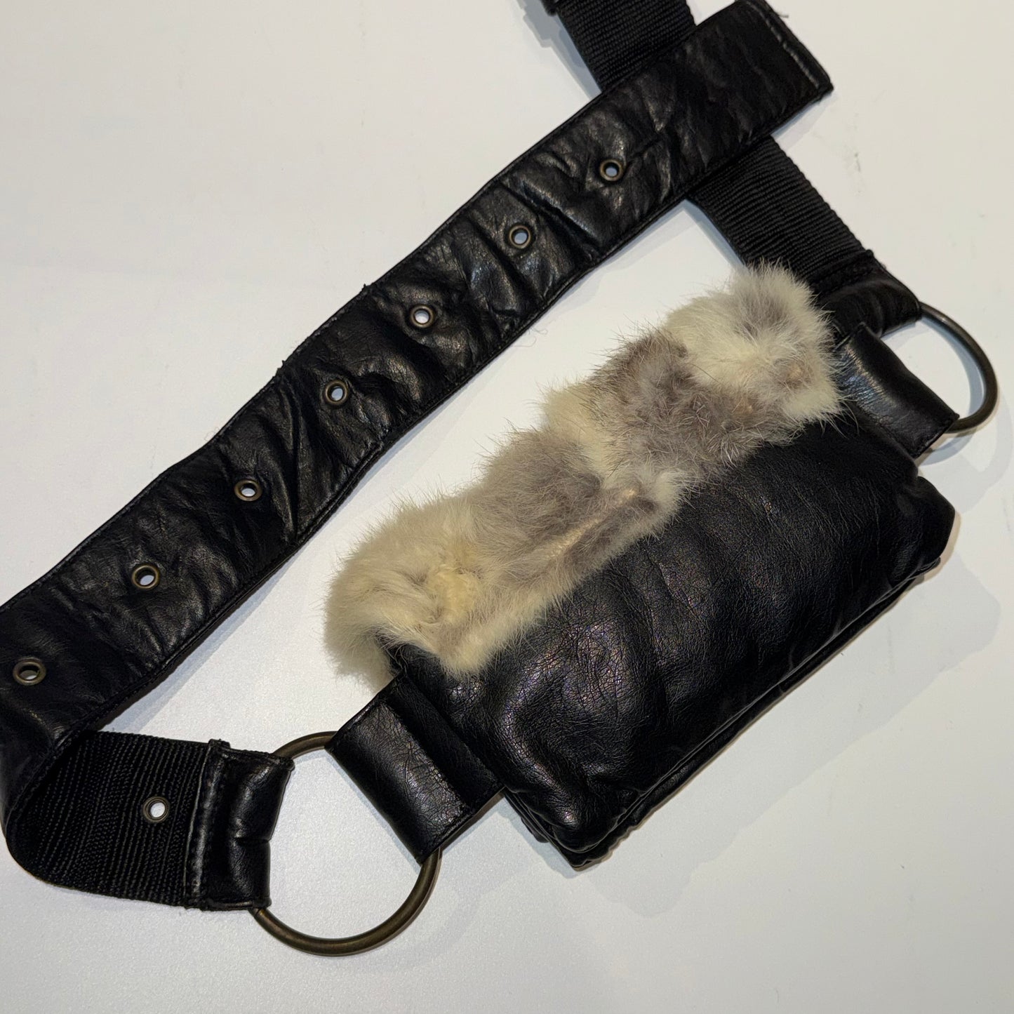 Fur sheepskin fannypack