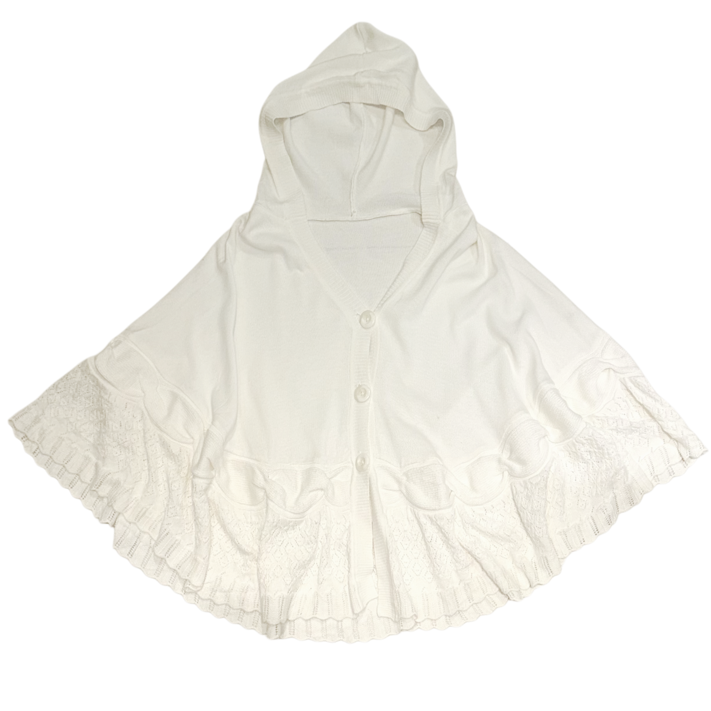 White knit cloak