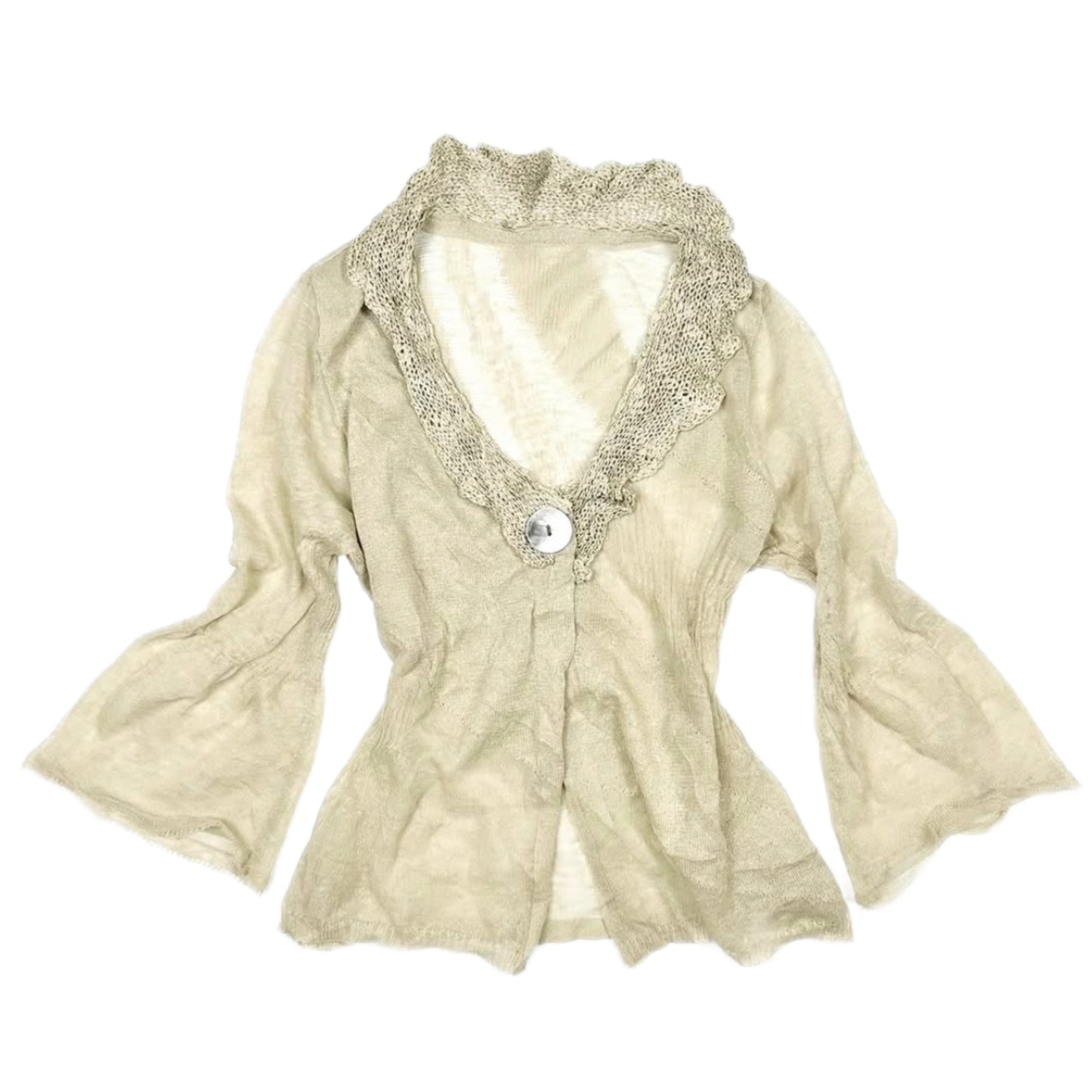 Shell button Beige mesh outer