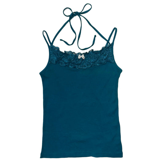 Teal lace cami