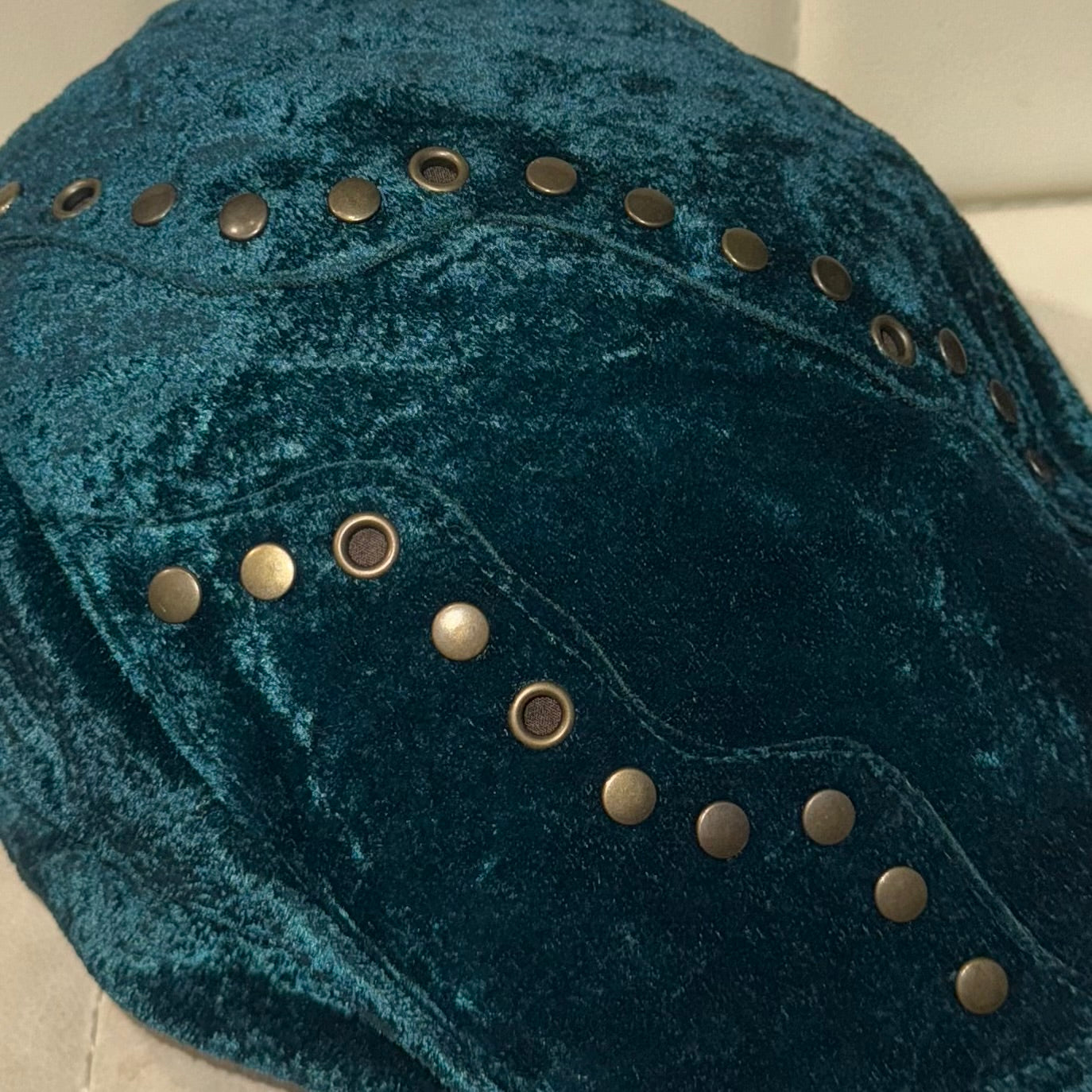 Green velvet hat
