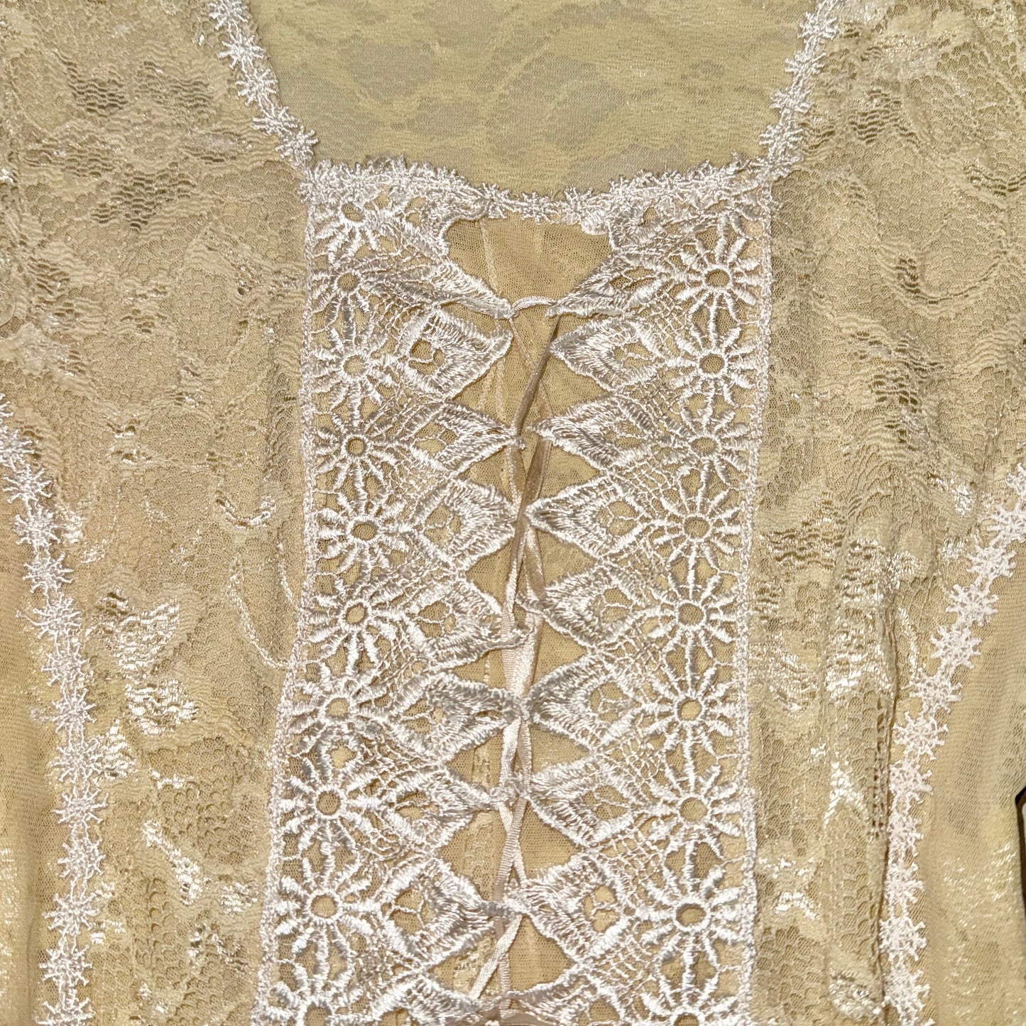 Light yellow lace top