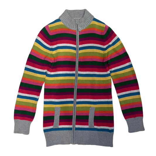 Rainbow grey knit zip up