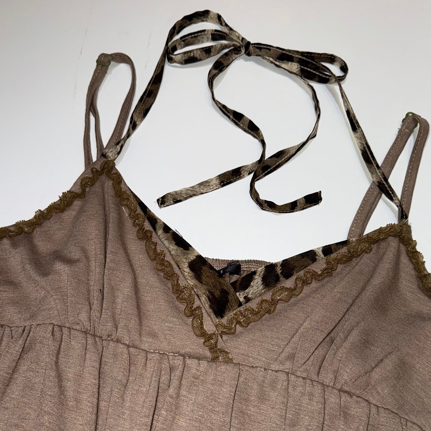 Ingni brown leopard print layered tank