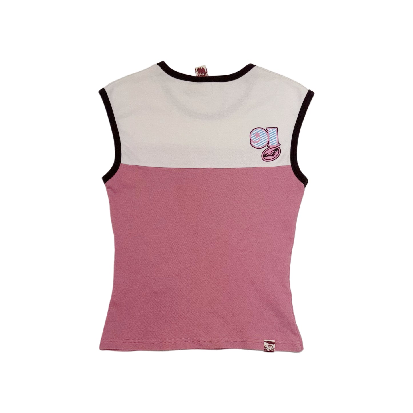 Roxy pink white top