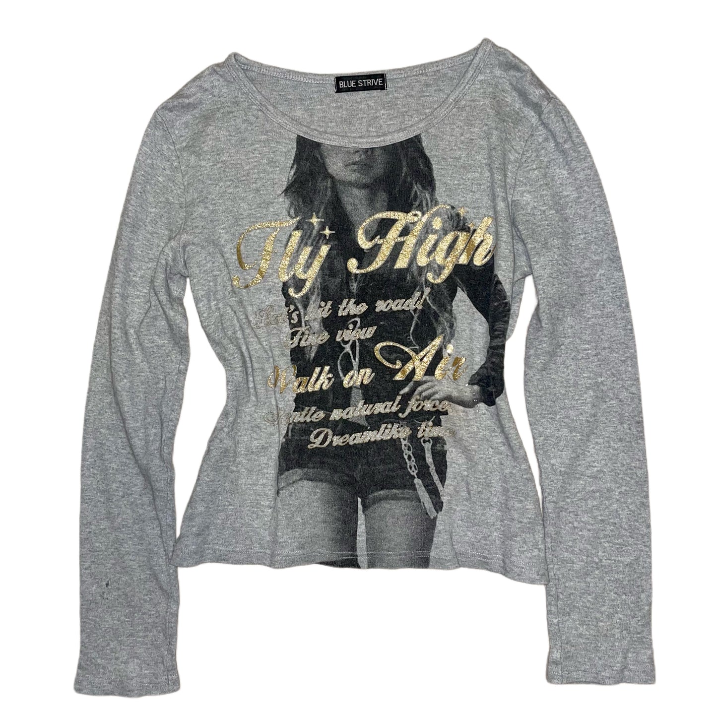 “Fly High”grey long sleeve