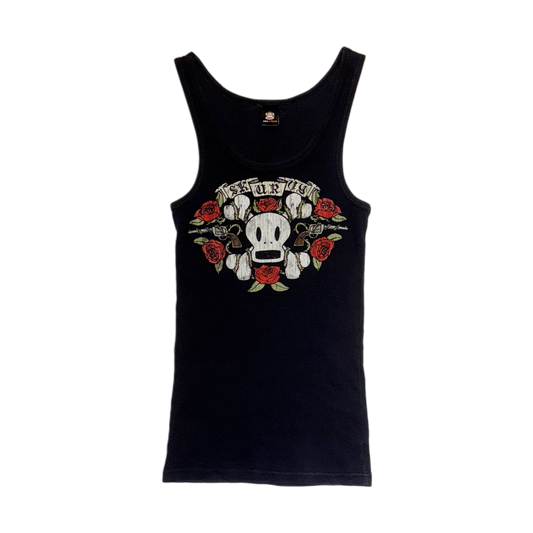 Paul Frank rose skull top