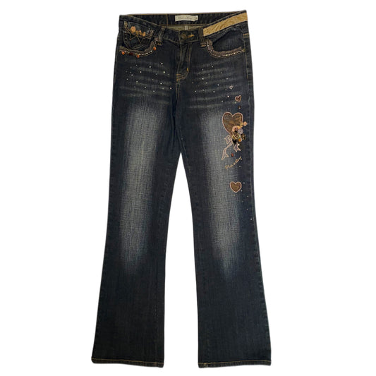 Embroidered lace flares