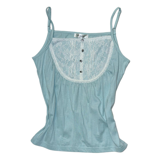 Baby blue lace cami