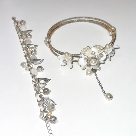 Flower choker, bracelet