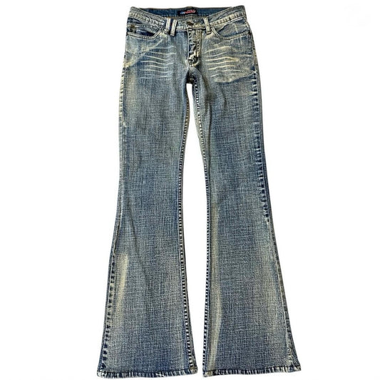 Washed denim jeans