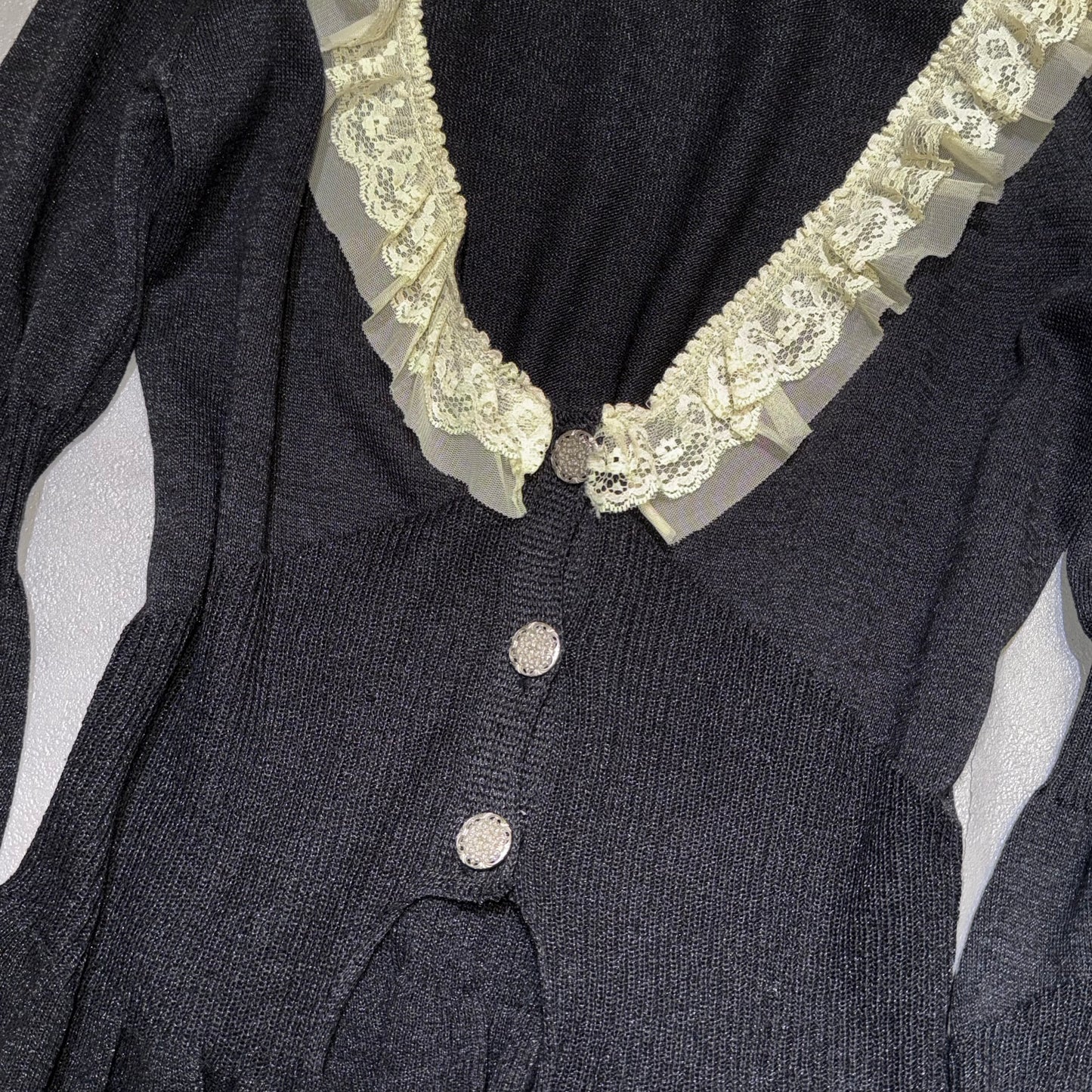 Black lace cardigan