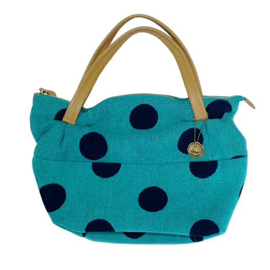 Teal polka dot shoulder bag