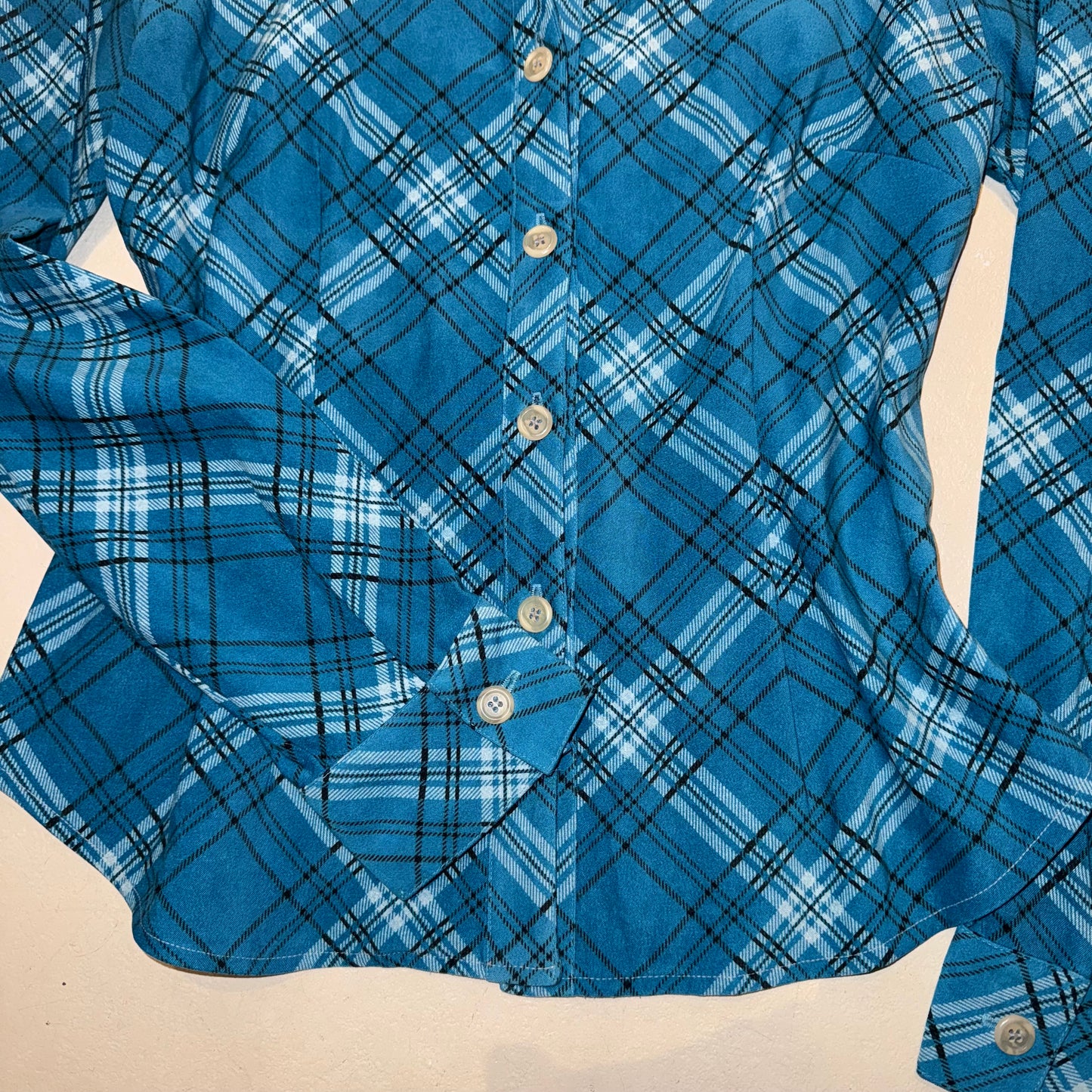 Blue check shirt