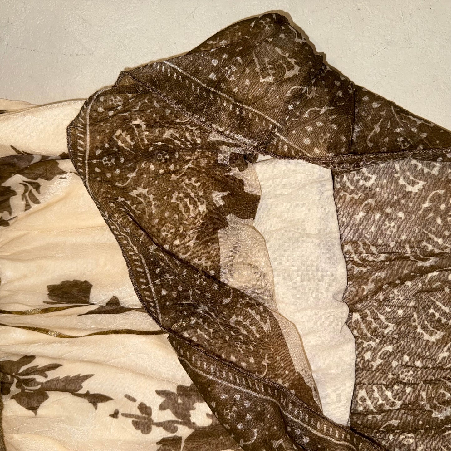 Brown floral top