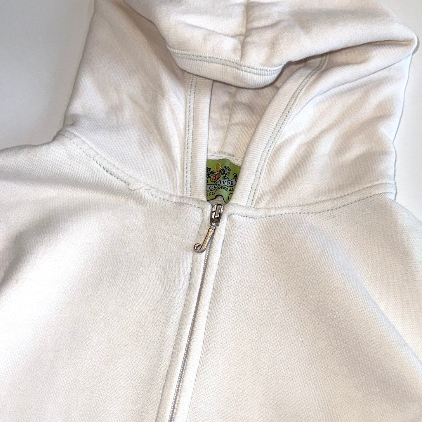 Juicy Couture white zip up hoodie