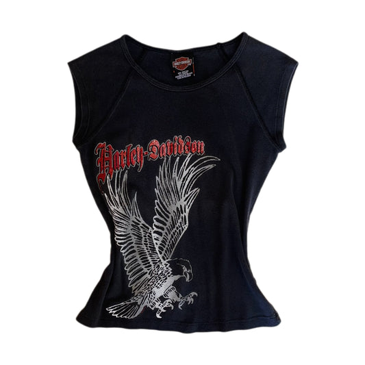 Harley Davidson eagle black top