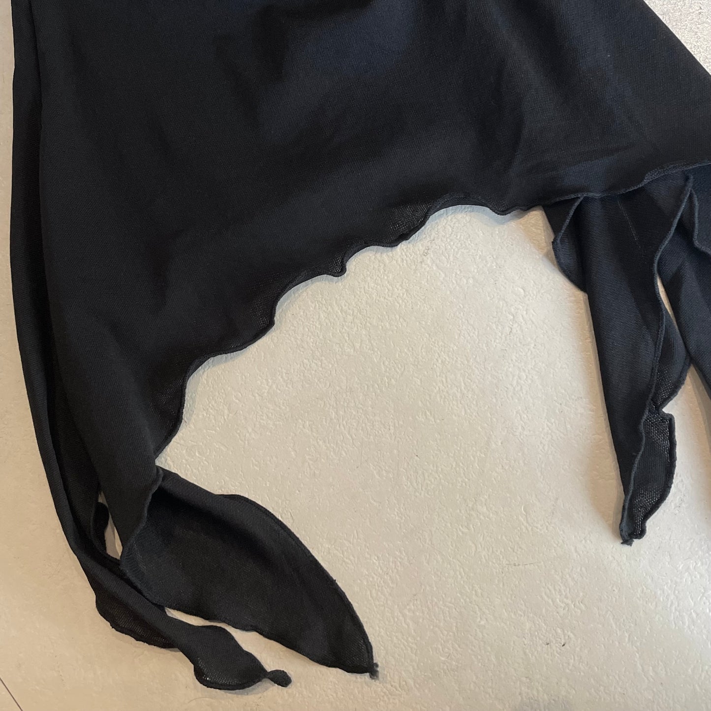 Black mesh top