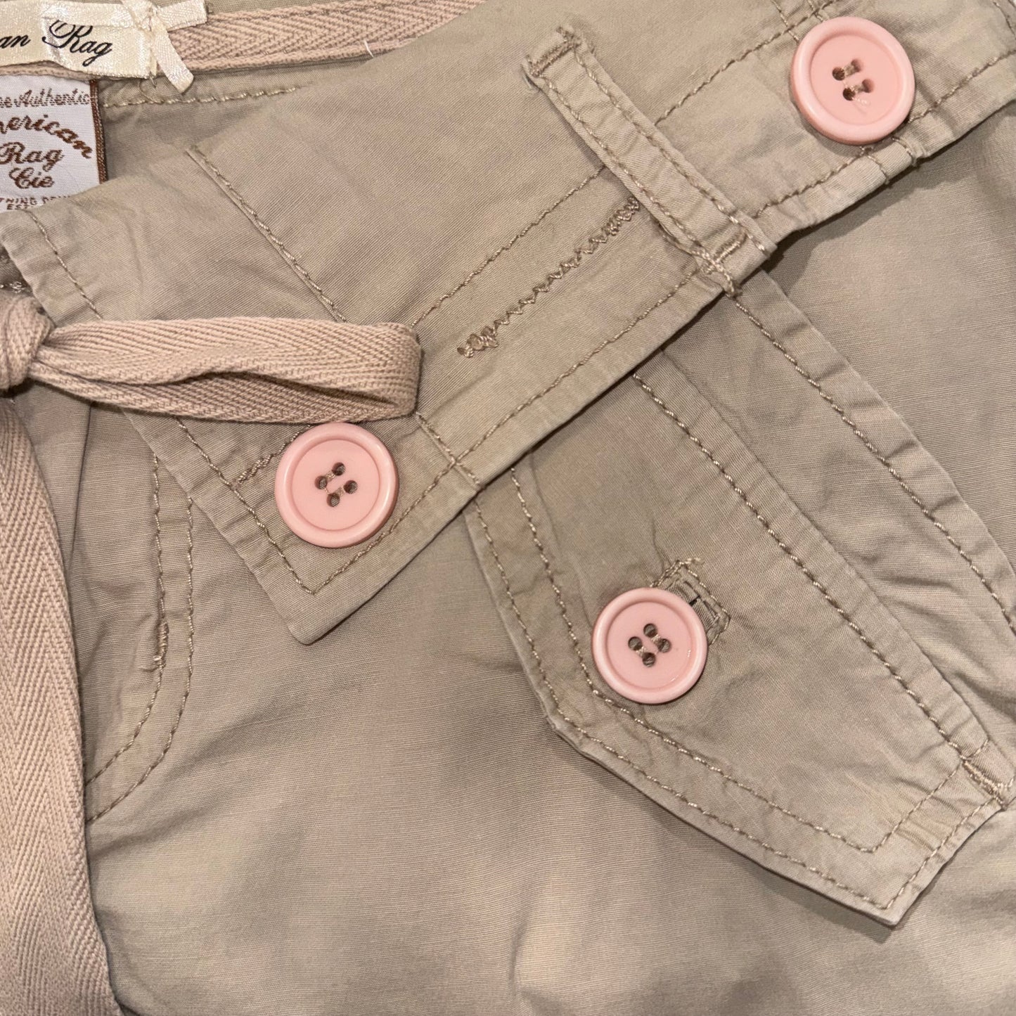 American Rag beige button capris