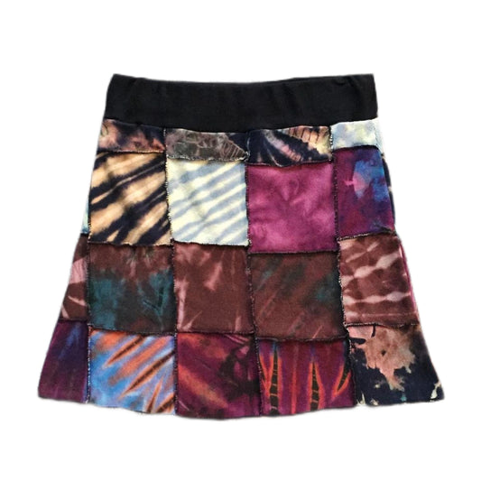 Patchwork tie dye skirt