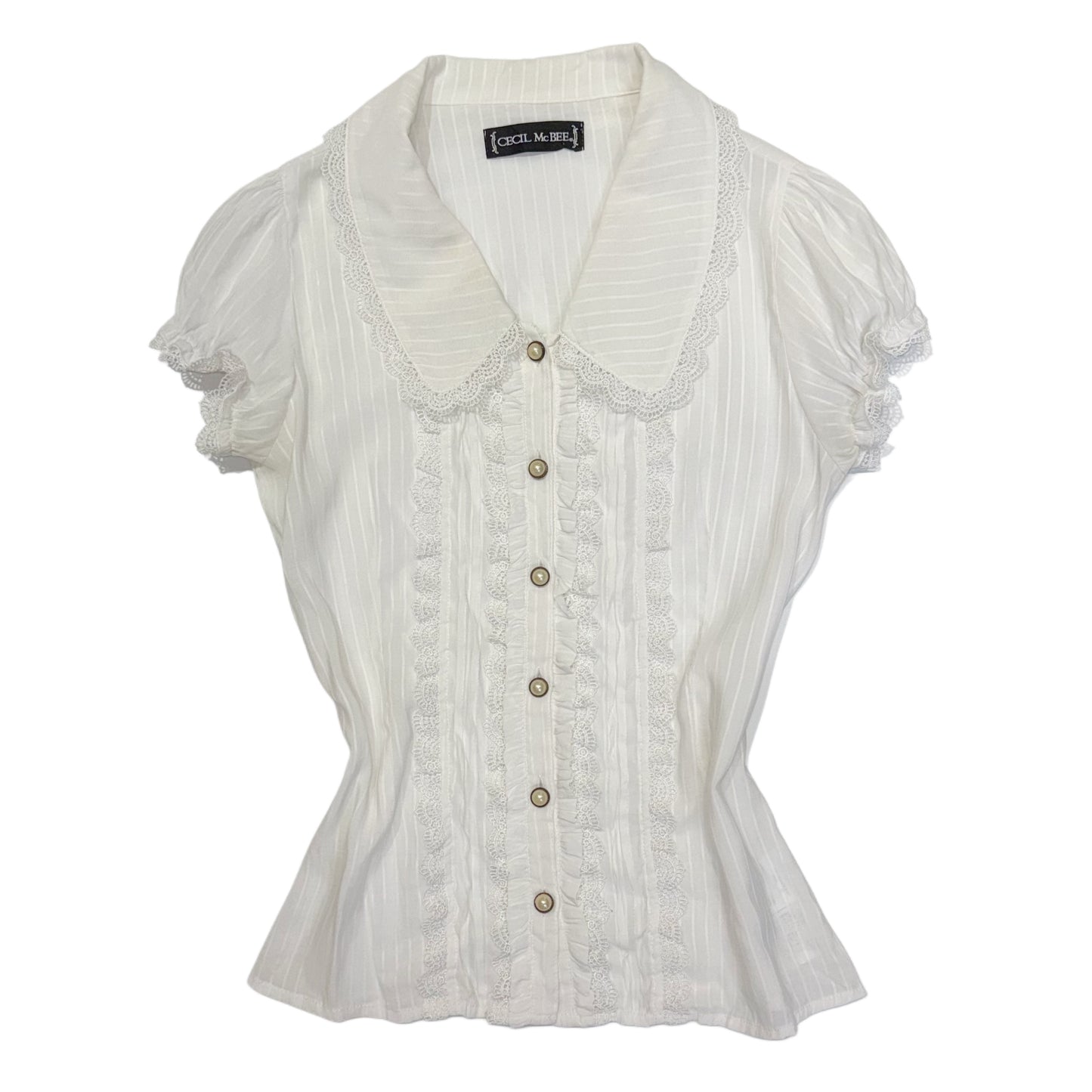 Cecil McBee white lace shirt