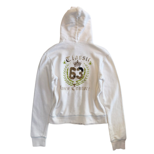 Juicy Couture white zip up hoodie