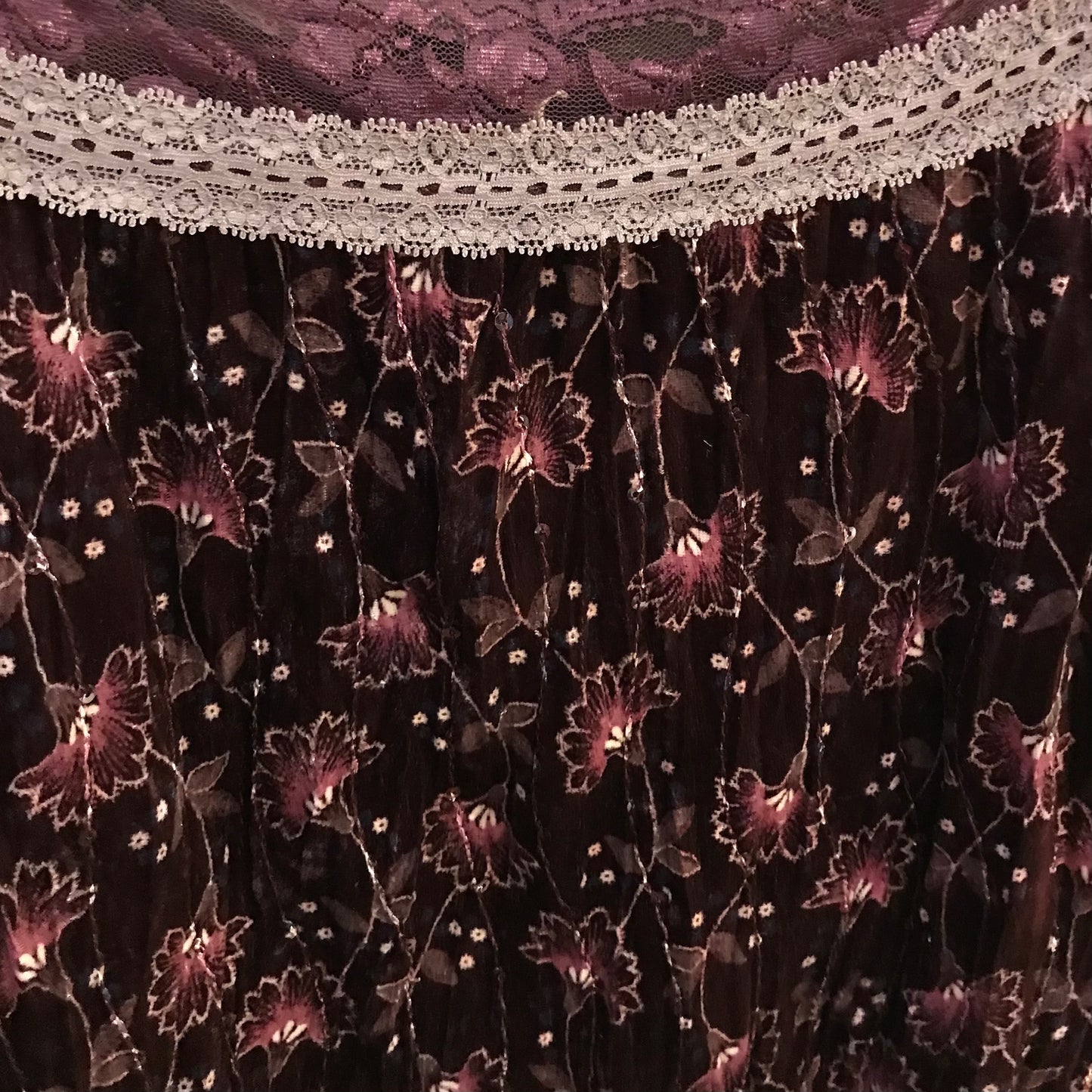 velvet floral top