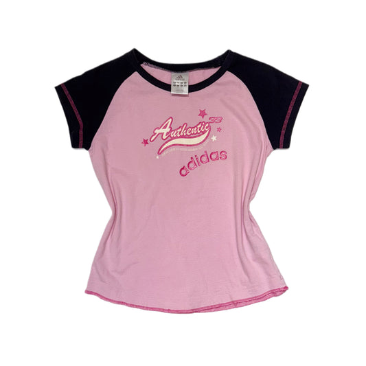 Adidas pink navy top