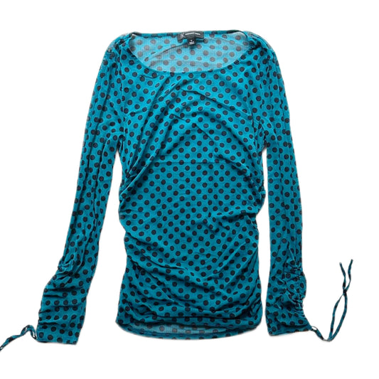 Polka dot mesh long sleeve