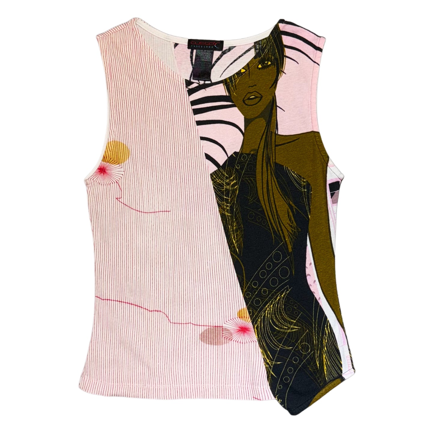 Custo patchwork pink top