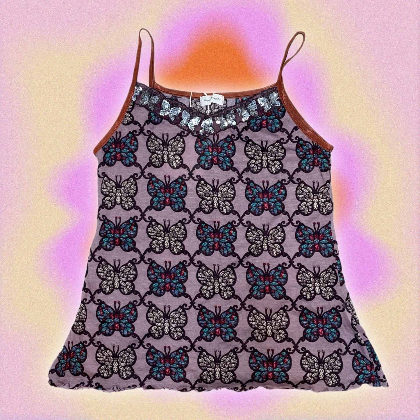 Purple butterfly top