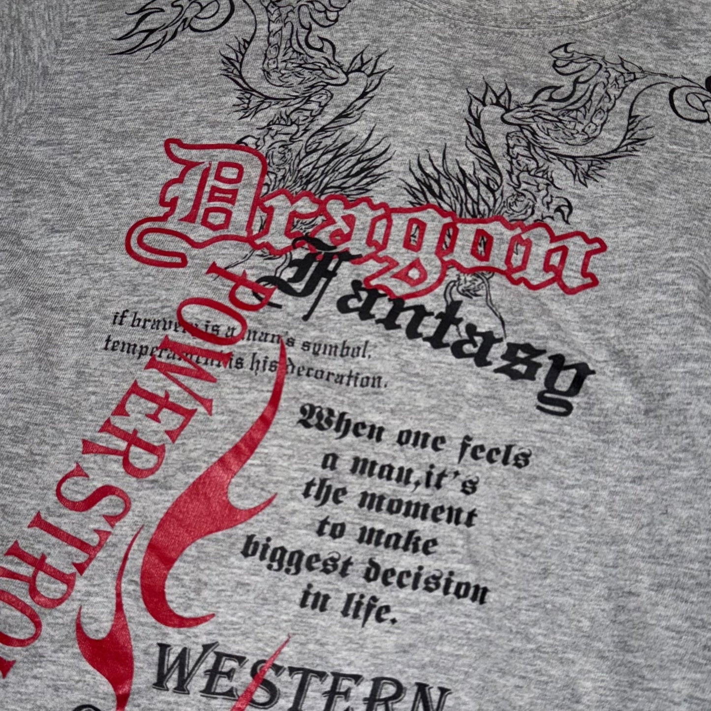Grey dragon top