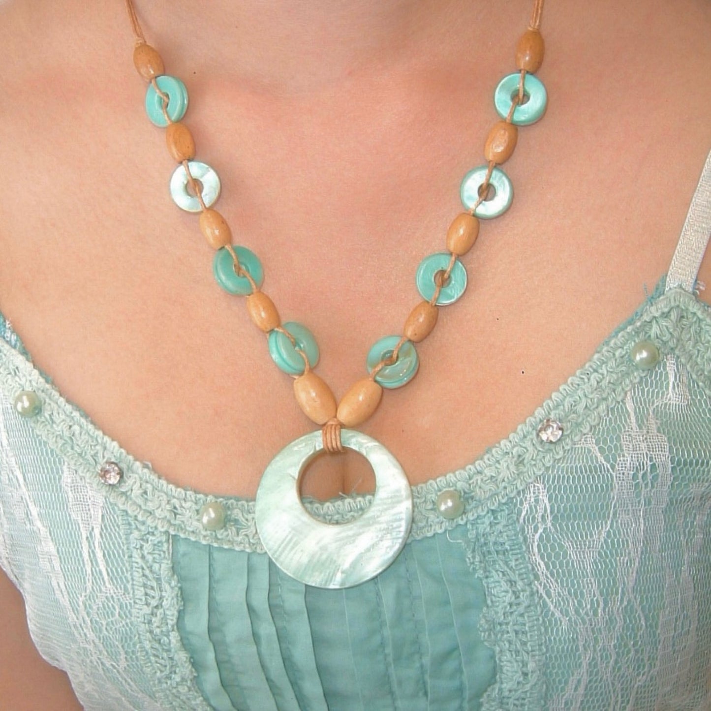 Mint shell necklace