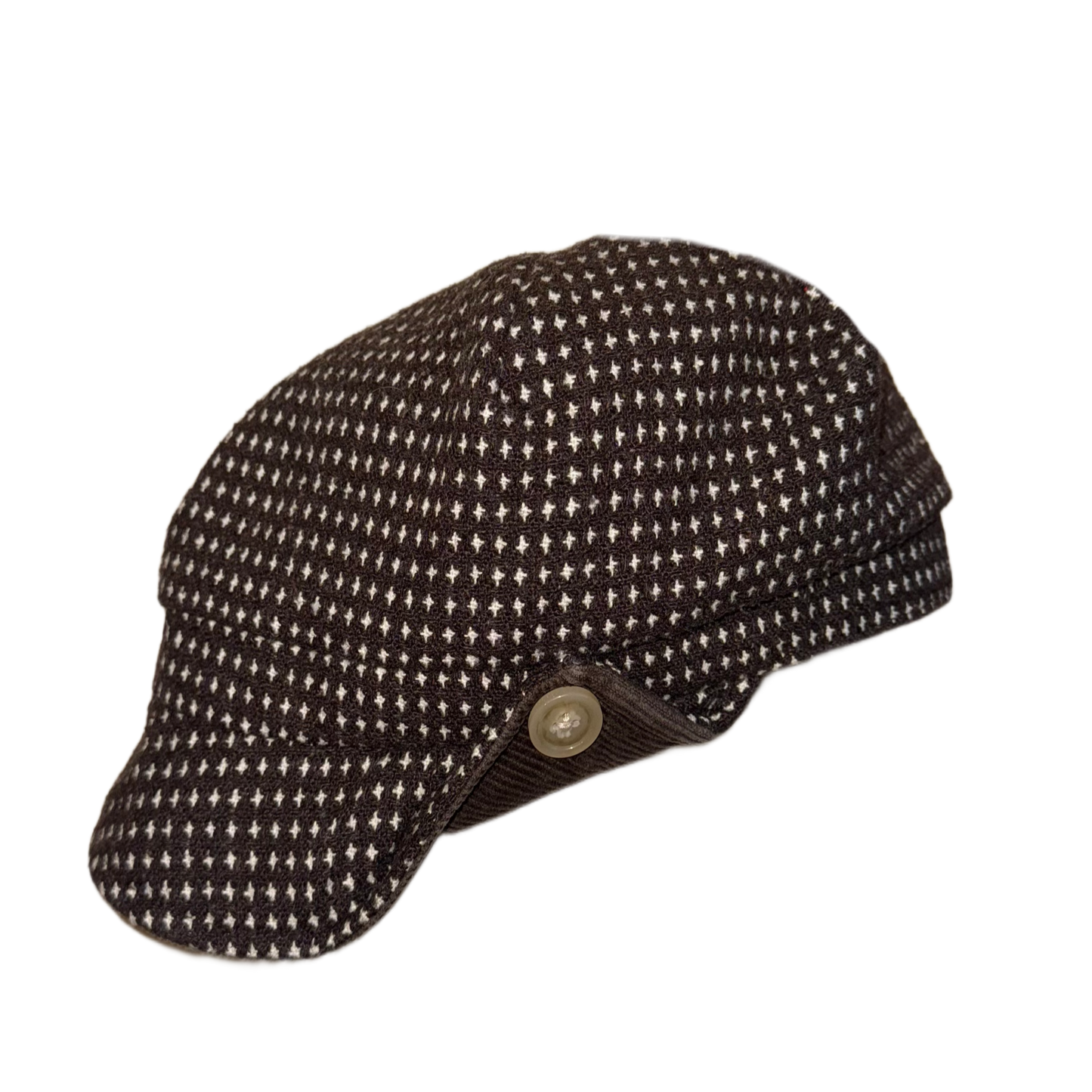 Brown polka dot hat