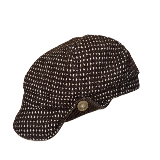 Brown polka dot hat