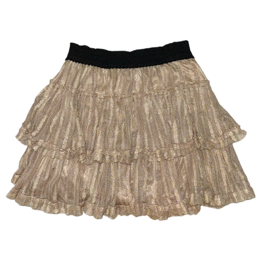 Axes beige glittering lace skirt