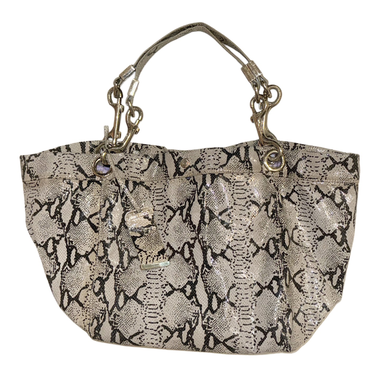 Jimmy Choo genuine python bag with dog-leash clips