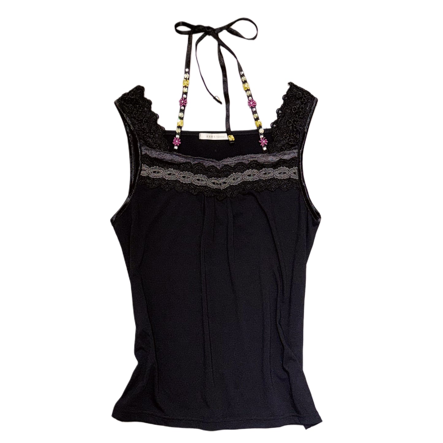 Axes black tank with rose trim