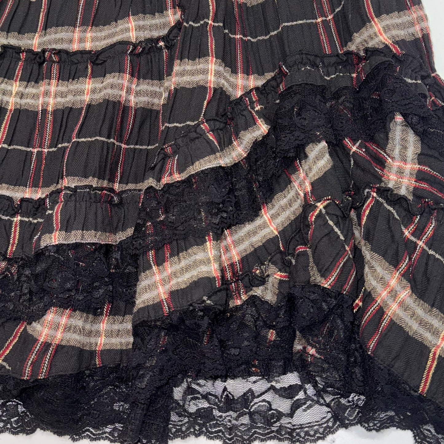 Tartan lace skirt