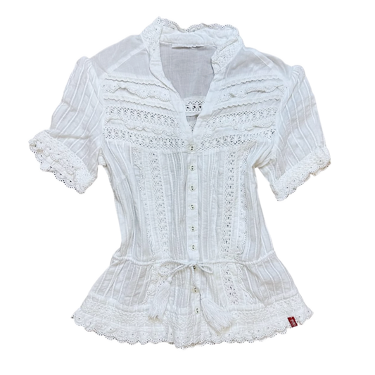Edc esprit white lace shirt