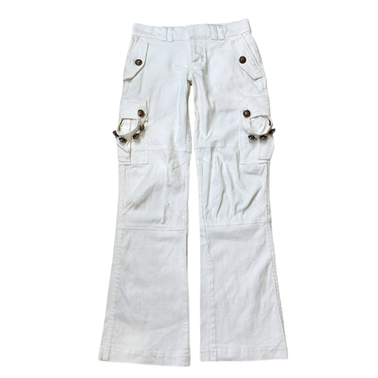 White buttons pants