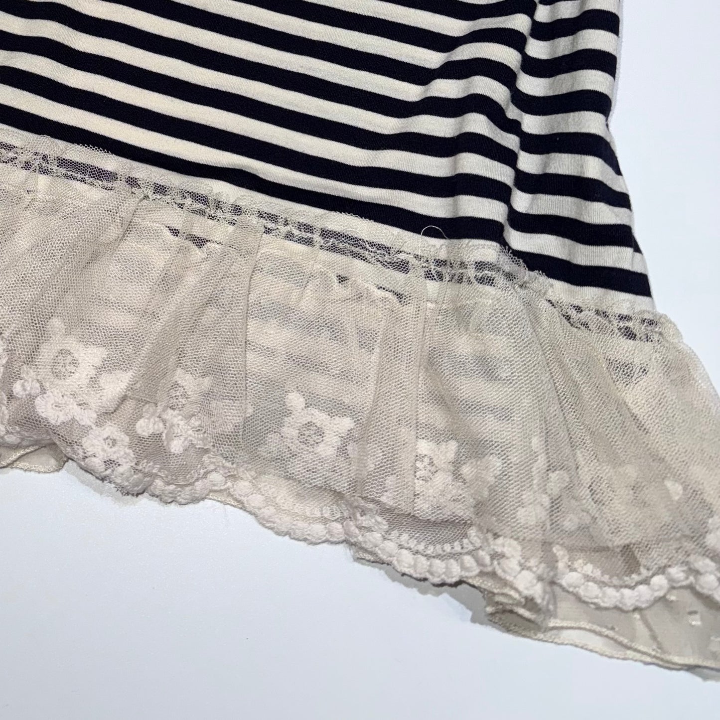 Striped lace top