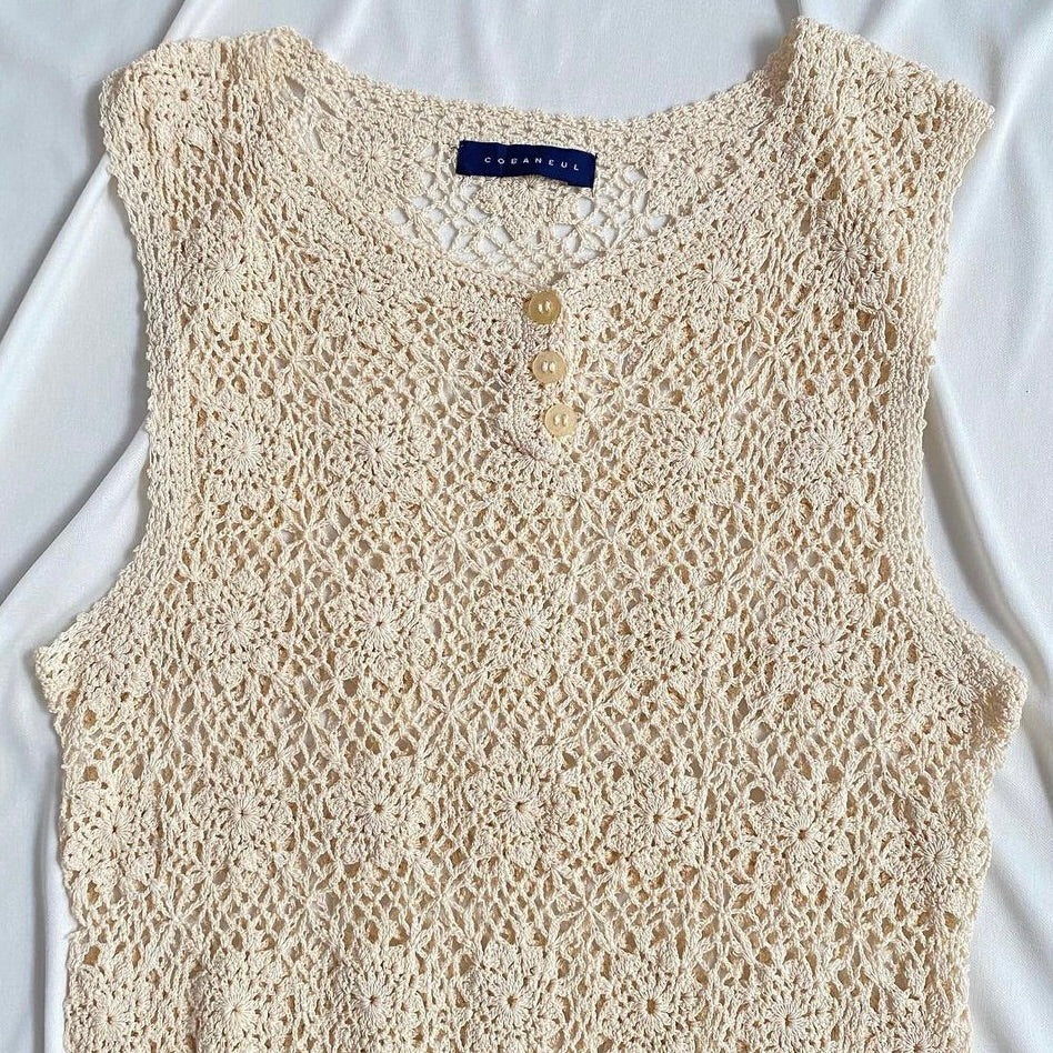 Beige knit top