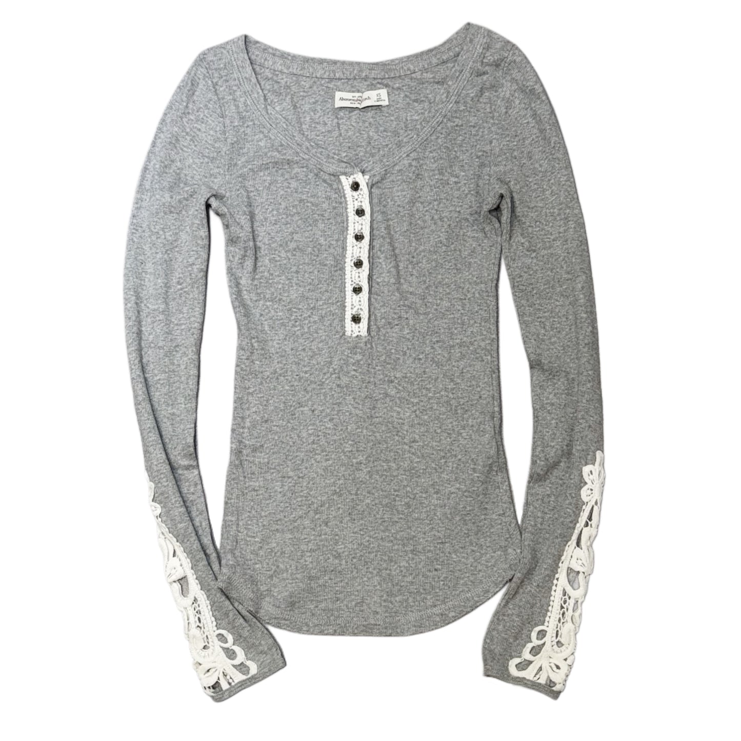 Abercrombie Fitch grey lace long sleeve