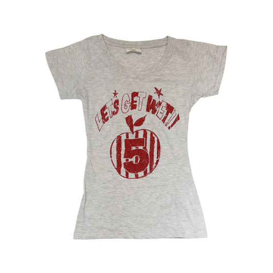 Let's get wet apple grey tee