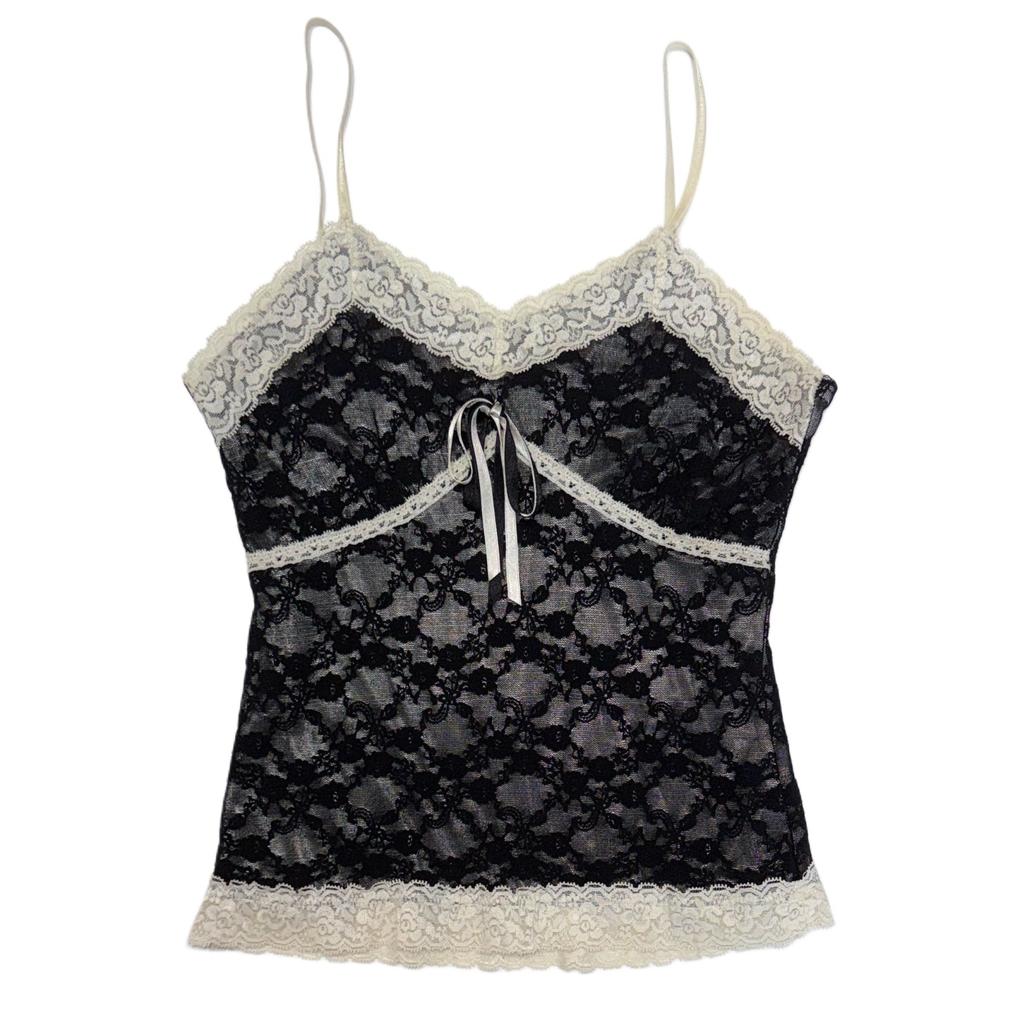 Black lace cami