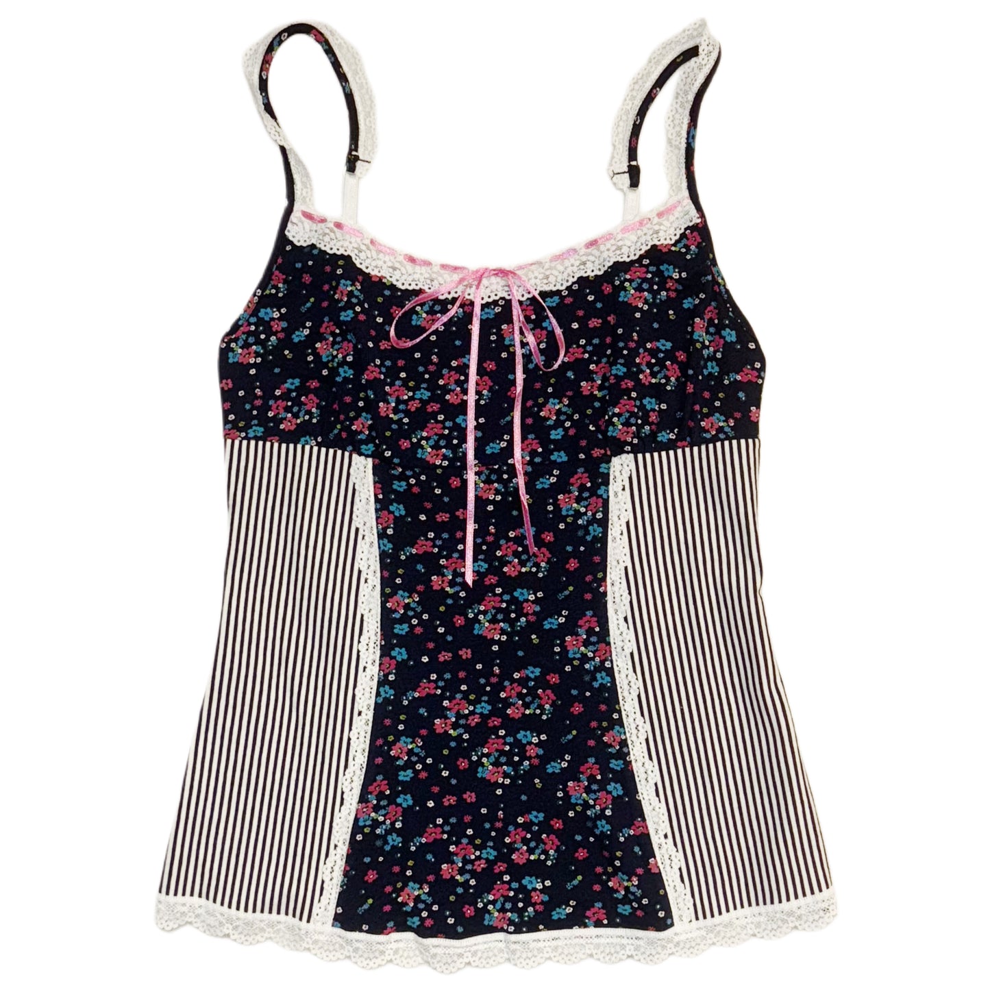 Floral lace tank