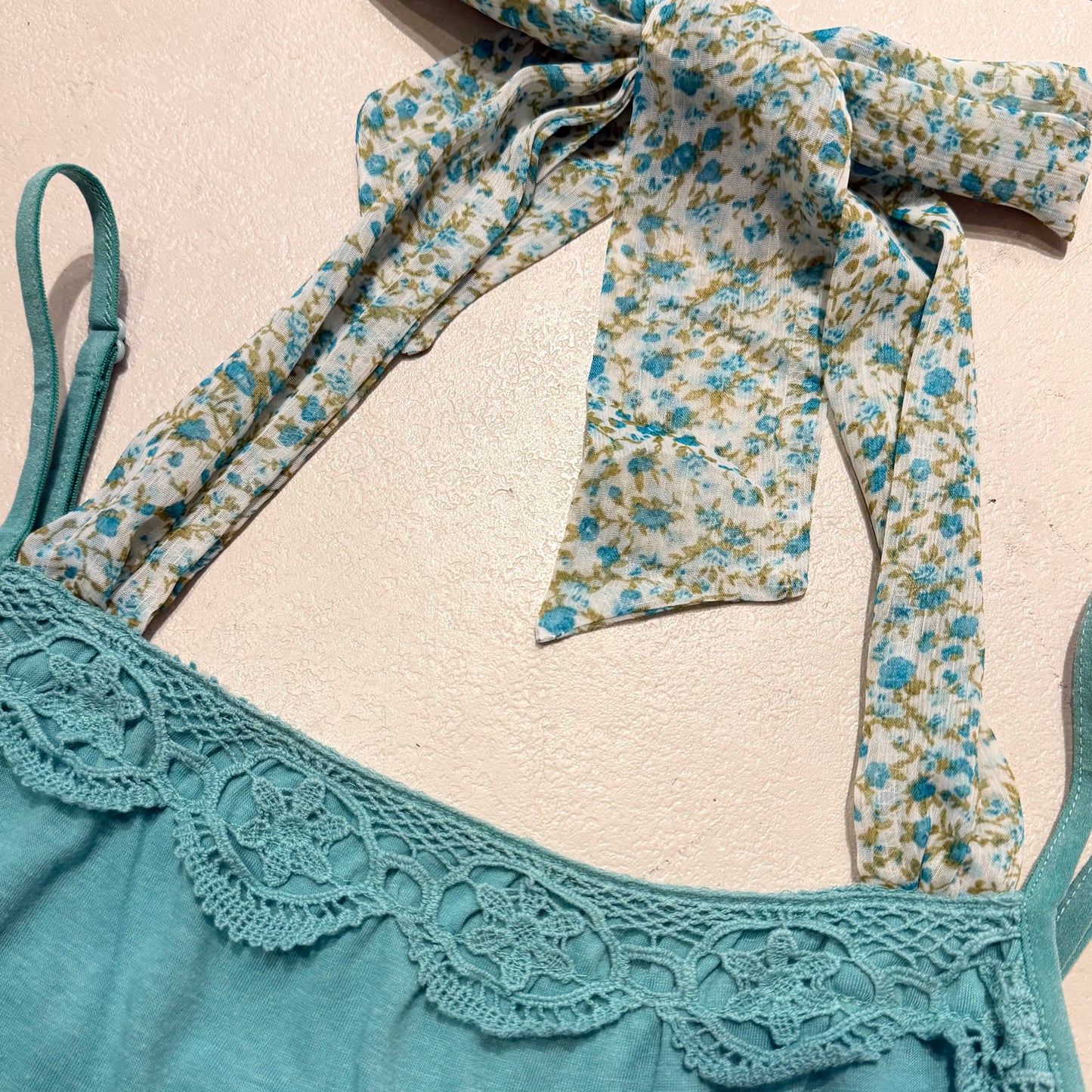 Tiffany blue floral cami