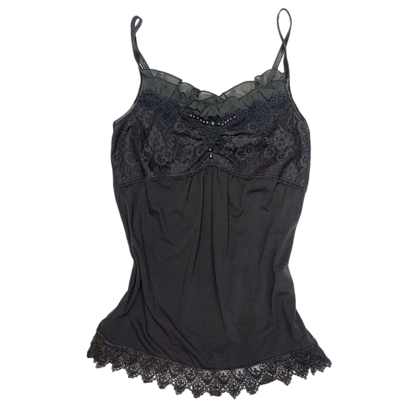 Axes Grey lace pearl cami