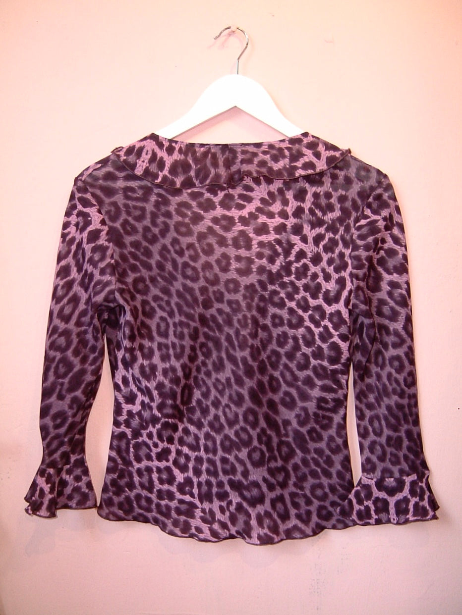 Purple Long Sleeve Panther Pattern